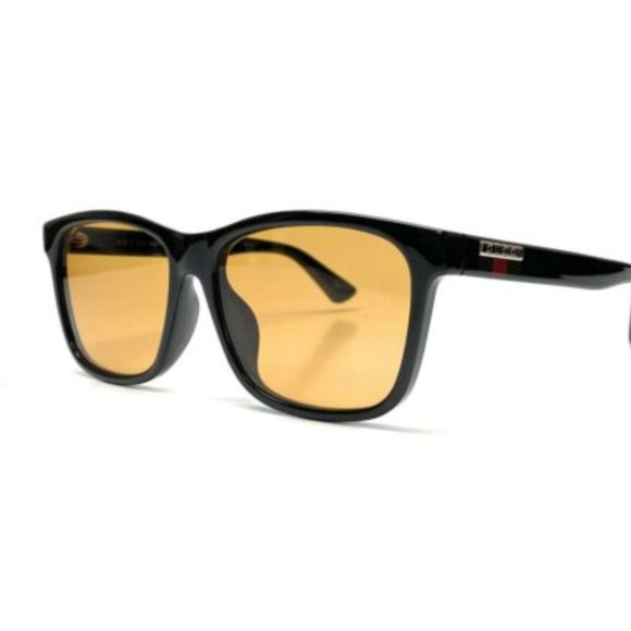Gucci Women's Black and Yellow Sunglasses!